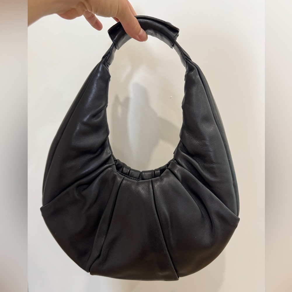 Staud Soft Moon Black Bag